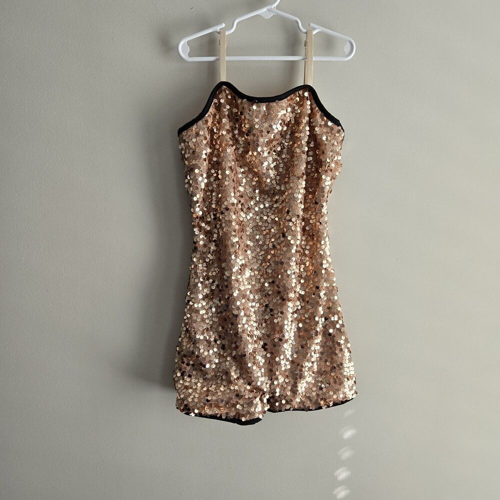 Dansco Child XL Gold Sequin Shorts Dance Costume